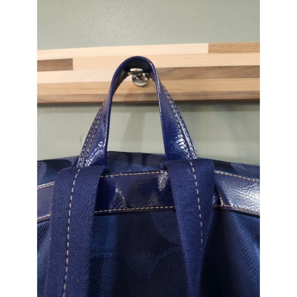 Coach Blue Signature C Canvas Backpack One Size - Picture 5 of 12